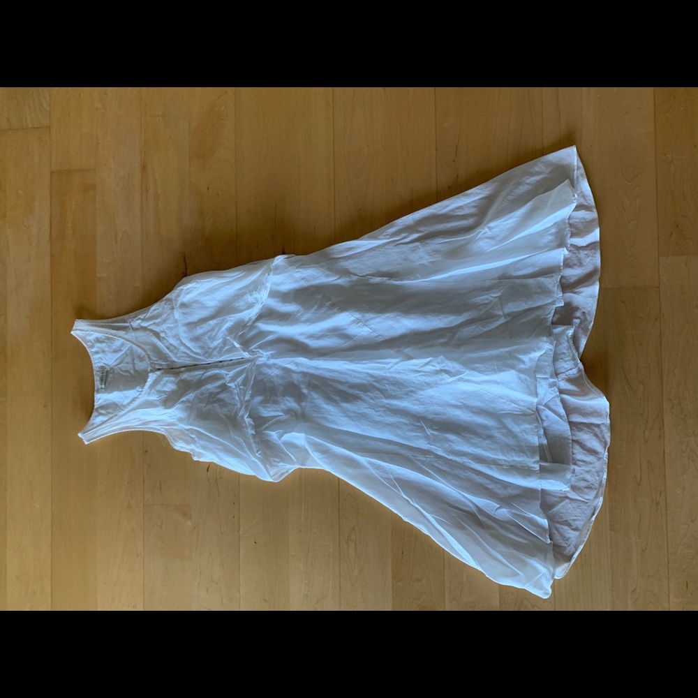 Cotton pique layered summer dress